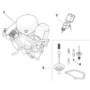 Gaźnik - zestaw remontowy Gy6 10/12 inch (Euro 2; dla 2018)-Carburateur - revisieset Gy6 10 / 12 inch (euro 2 voor 2018)2