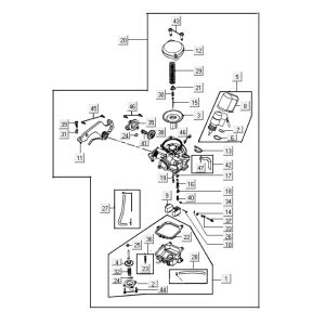 Gaźnik Kymco Agility 10' 4-suwowy ciemnoszary