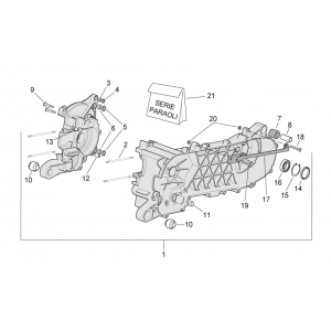 Skrzynia korbowa Aprilia SR 50 H2O ie+carb 2004-2009