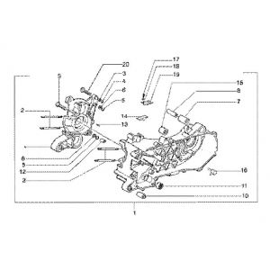 Skrzynia korbowa Gilera Runner 180cc FXR 2-suwowa