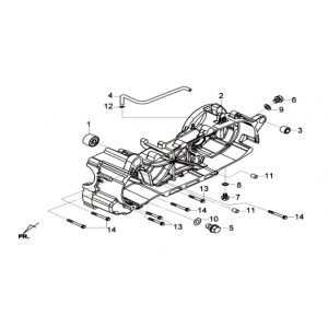 Lewa skrzynia korbowa Sym Joymax 125I ABS
