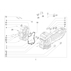 Skrzynia korbowa Piaggio Beverly 500 E3 2007-2012