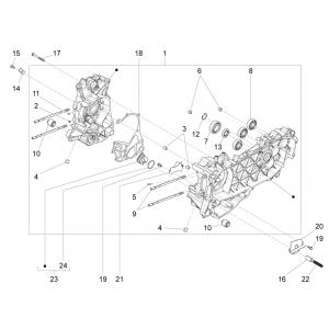 Carter Piaggio Fly 125 4-suwowy 3V IE E3