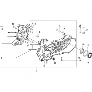 Skrzynia korbowa Piaggio NRG Power DD 2007-2017