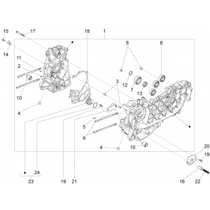 Skrzynia korbowa Vespa Sprint 125 4T 3S IE ABS