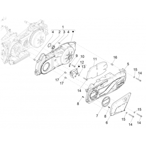 Pokrywa skrzyni korbowej - Piaggio Beverly 300 4T 4V HPE ABS E5 2021-2022 (EMEA)