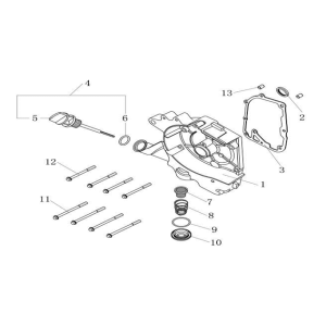 Pokrywa skrzyni korbowej China Ape50 brązowy