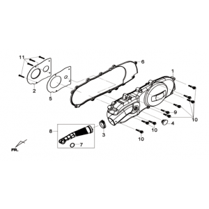 Osłona skrzyni korbowej lewa Sym Joymax 125I ABS