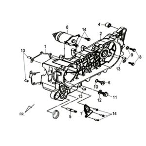 Skrzynia korbowa lewa Sym XPRO 50 E4