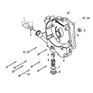 Carterhelft rechts - Oliefilter - Peilstok AGM VX50i