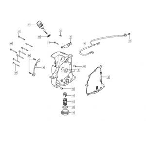 skrzynia korbowa prawa AGILITY 16+ 4T 125 Mat Metaliczny Srebrny