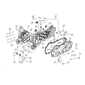 Skrzynia korbowa Halves Kymco Agility Fat 12' 4-suwowy czarny