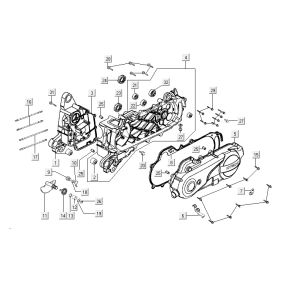Pokrywa skrzyni korbowej Kymco VP50 4t ac dąb metaliczny