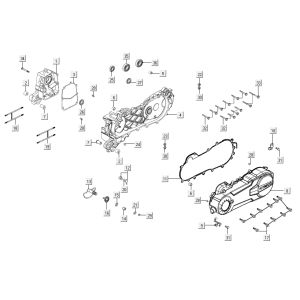 Skrzynia korbowa Kymco Agility 16'+ 4t matowy metaliczny srebrny