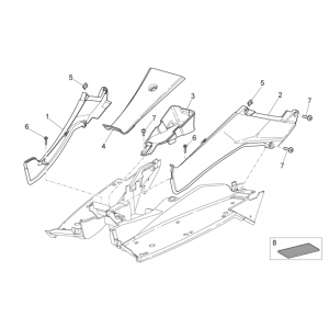 Korpus centralny I Aprilia SR 50 H2O ie+carb 2004-2009