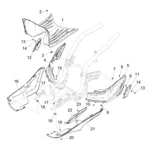 Piaggio Liberty 125 4-suwowy 3V IE ABS centralna pokrywa (IGET Euro 5)