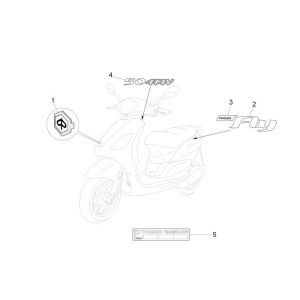 Emblematy Piaggio New Fly 4-suwowe 4-zaworowe