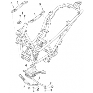Piaggio Beverly 300 4T 4V HPE ABS E5 Podwozie/rama 2021-2022 (EMEA)