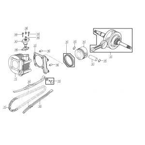 Cylinder-Korbowy AGILITY 16+ 4T 125 Mat Metaliczny Srebrny