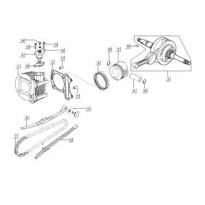 cylinder-wał korbowy AGILITY CITY 16 4T 150