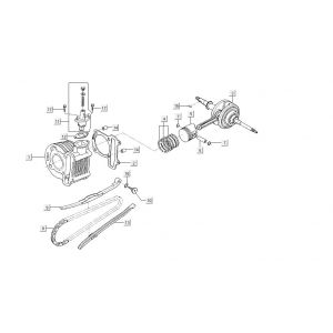 Cylinder-wał korbowy Kymco Agility FR 12" 4-suwowy euro4 niebieski