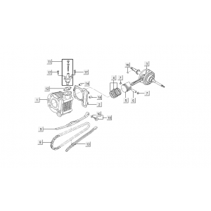 Cylinder wału korbowego Kymco VP50i wtrysk euro4 dąb metalik