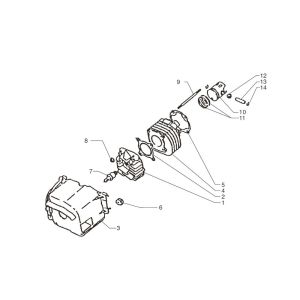 Cylinder Beta Ark-k AC żółto-srebrny 2-suwowy