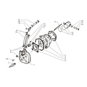 Cylinder Beta ARK-RR LC czerwony 2006 2-suwowy
