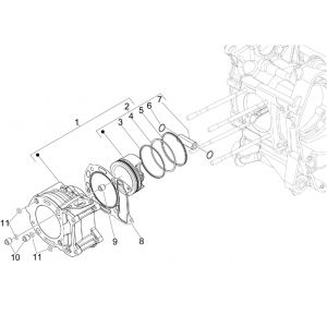 Cylinder Piaggio Beverly 300 IE ABS E4 2016 - 2020 (EMEA)