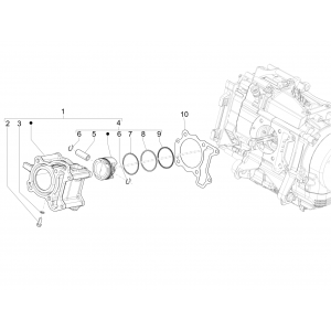 Cylinder Vespa GTS 125 4-suwowy IE ABS Euro4 2016-2018