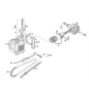 Cylinder wału korbowego GY6 10/12 cali (EURO 2; dla 2018)