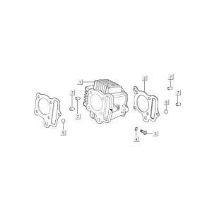 Cylinder Kymco Activ 4-suwowy czerwono-czarny