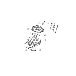 Cylinder Kymco DJ 2-suwowy Czarny