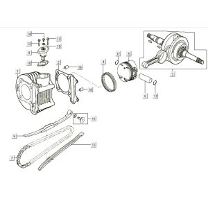 Cylinder Kymco Like 200i Biały