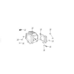 Cylinder Kymco Nexxon 4-suwowy ciemnoszary