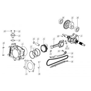 Cylinder Kymco Xciting 400i Żółty