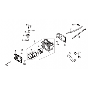 Cylinder z uszczelką tłoka/głowicą/uszczelką podstawy Sym Joymax 125I ABS