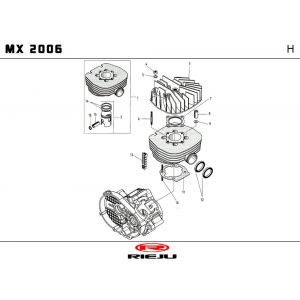 Cylinder Rieju MX niebieski 2010 2-suwowy
