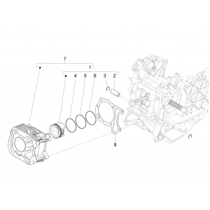 Cylinder Vespa Sprint 4-kołowy 3-kołowy (euro4 sztuki IGET)