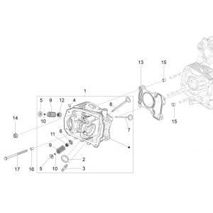 Głowica cylindrów Piaggio Liberty 125 4-suwowy 3V IE ABS (IGET Euro 5)