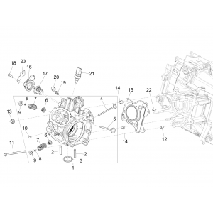 Głowica cylindrów Vespa GTS 125 4-suwowy IE ABS Euro4 2016-2018
