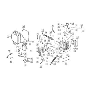 Głowica cylindra Kymco Agility 10' 4-suwowy ciemnoszary