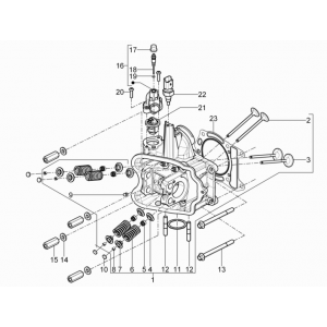 Głowica cylindrów Piaggio Beverly 350 E3 Sport Touring 2013-2014