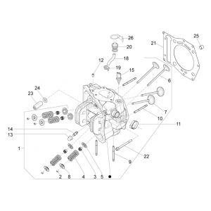 Głowica cylindrów Piaggio Beverly 500 E3 2007-2012