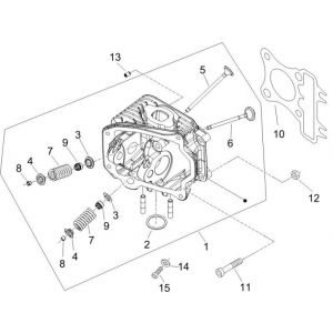 Głowica cylindra Piaggio Zip 2000 4-suwowy AC