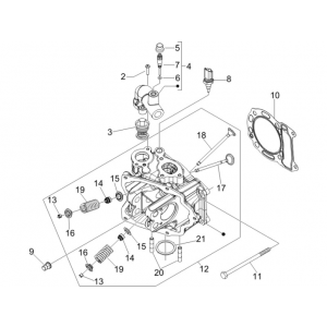 Głowica cylindrów Vespa GTS 250 czyli 2005-2009 (z ABS)