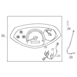 Kokpit-Teller Benzhou YY80T-18 YY50QT (-18) biały