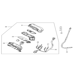 Kokpit-Teller Zen Revival czerwony biały