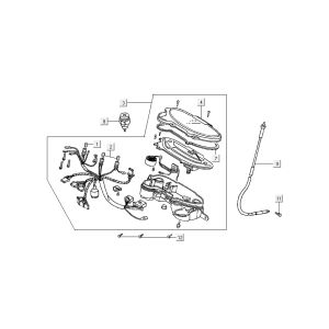 Kokpit - Teller Kymco DJ 2-suwowy czarny