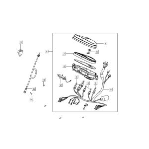 Cockpit - Kabel licznika Kymco Like 4-suwowy czarny połysk jak T T 2015